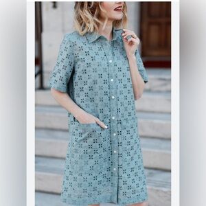 GAP eyelet dress with slip